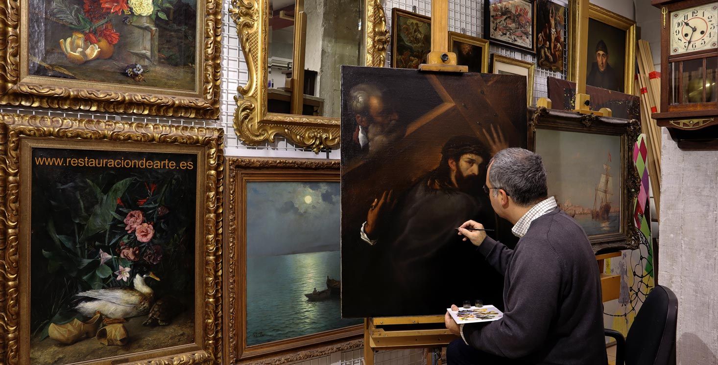 Restauración de pintura en Madrid España. Restaurador de arte