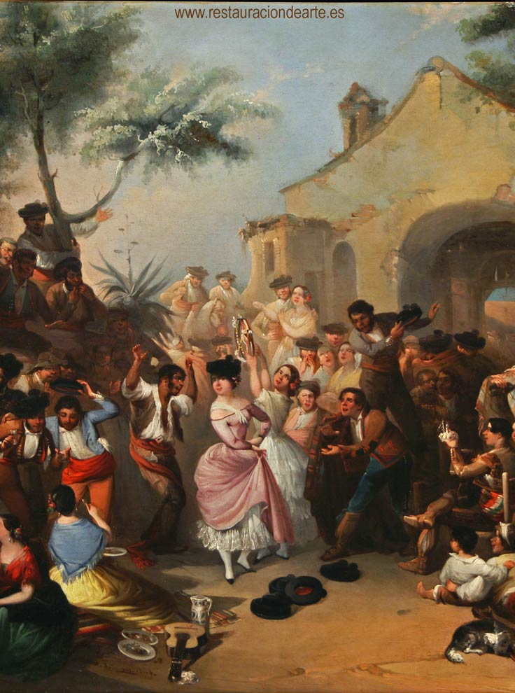fotografía final después de la restauración del cuadro, Manuel Rodríguez de Guzmán, Sevilla 1818 Madrid 1867