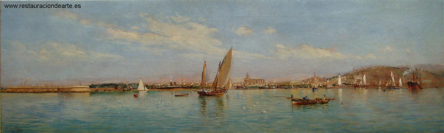 Fotografía final después de la restauración de pintura antigua, restauración de pintura en Madrid