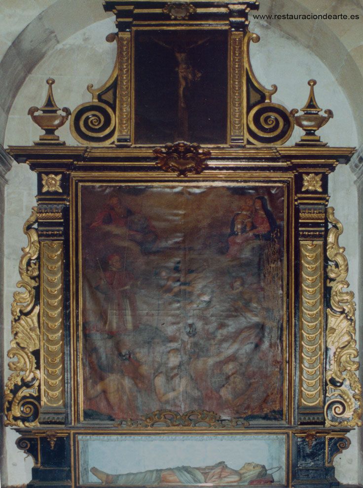 Fotografía final después de la restauración del retablo